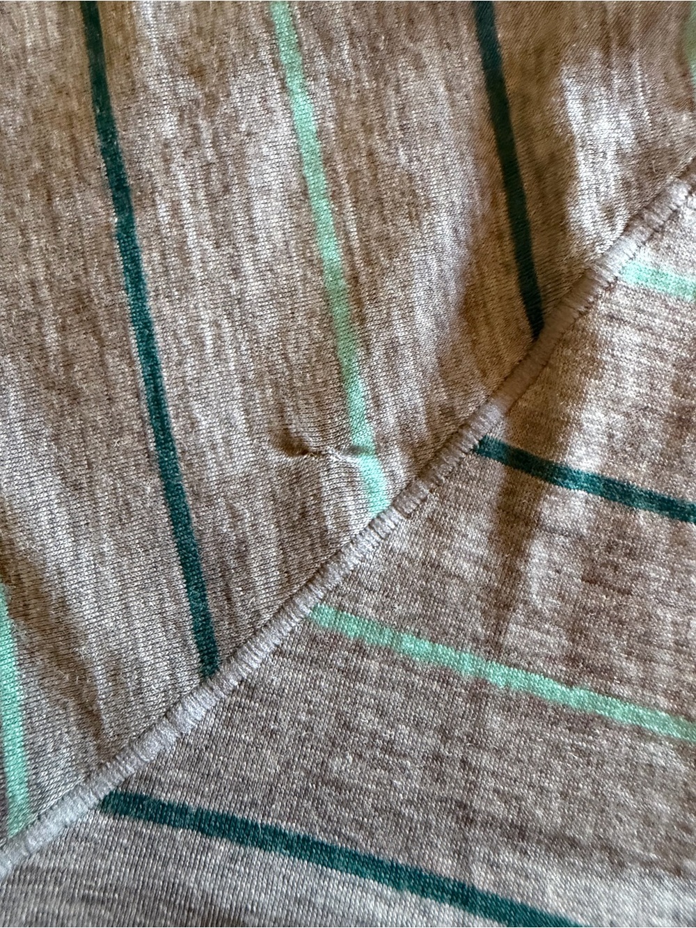 Smartwool Women's Gray Short Sleeve Stripe Tee - Picture 3 of 4